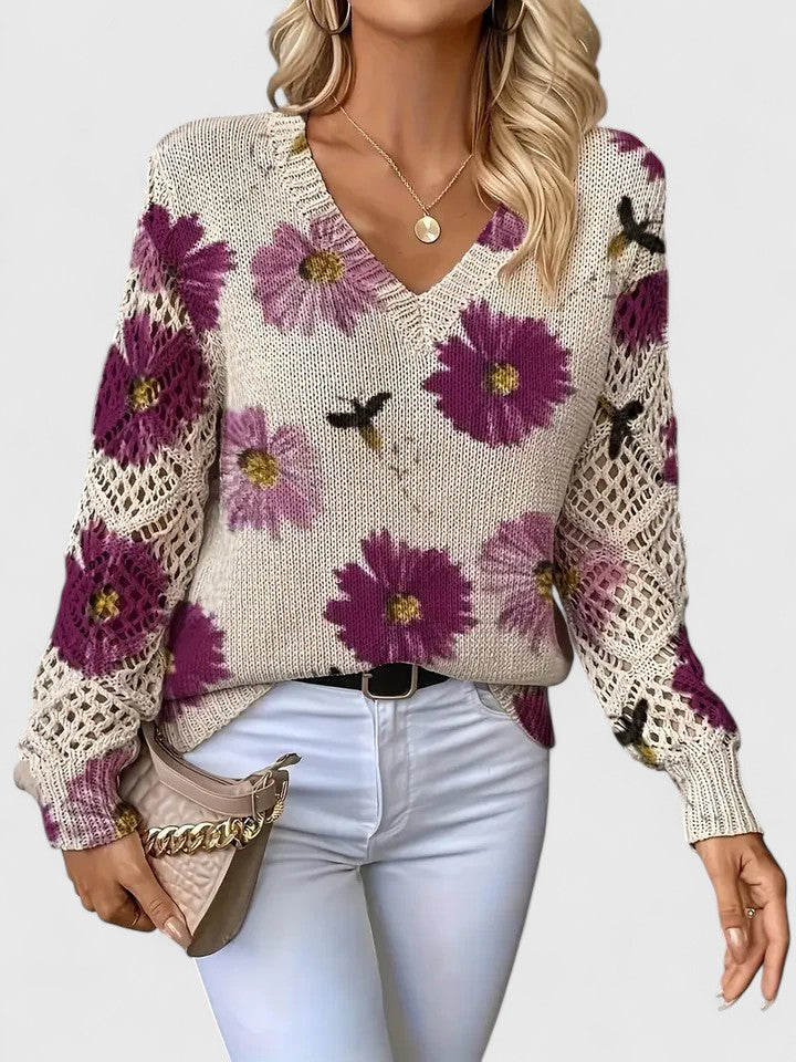 Kaiti | Elegant Floral Sweater