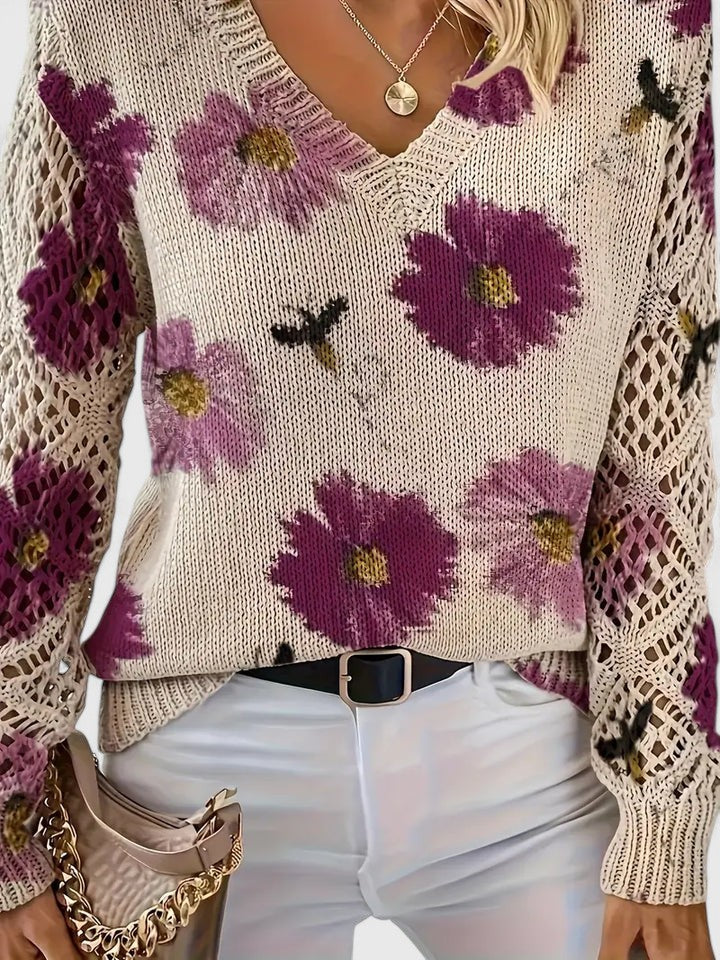Kaiti | Elegant Floral Sweater