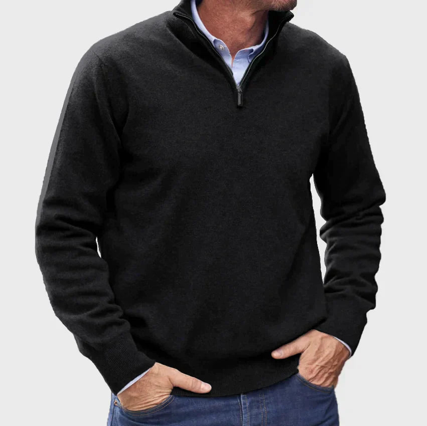 Larry | Italian Men’s Sweater with Zipper