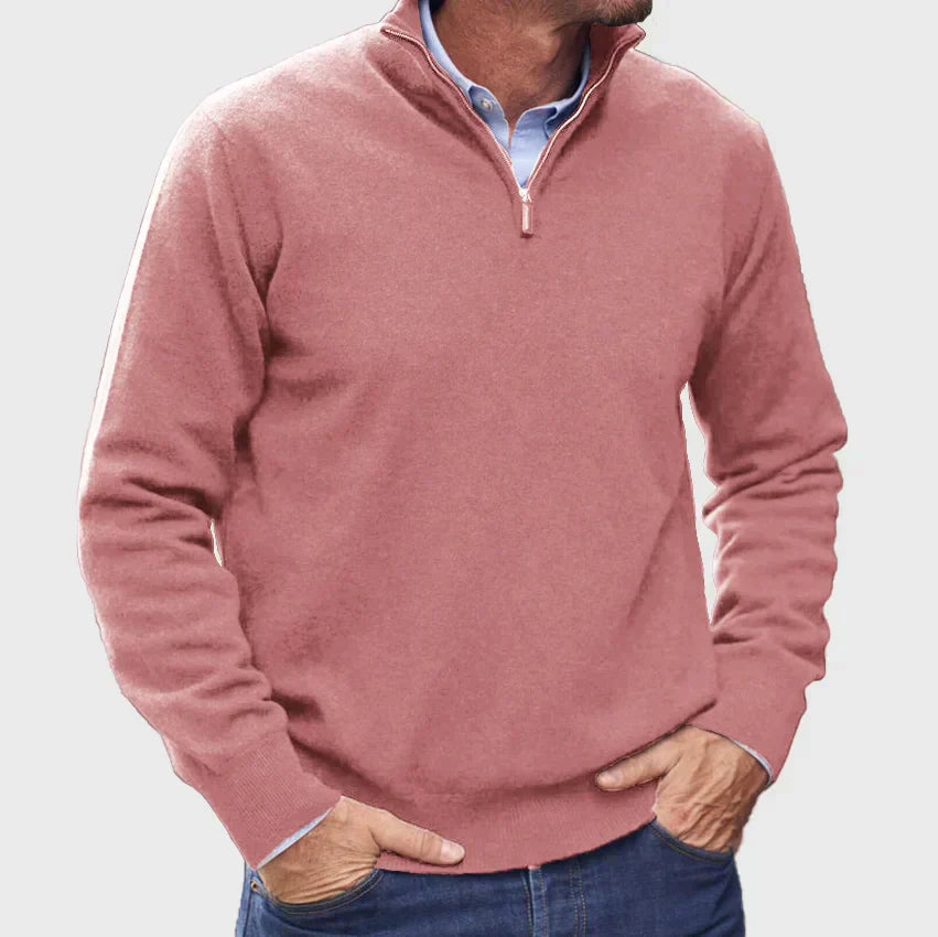 Larry | Italian Men’s Sweater with Zipper
