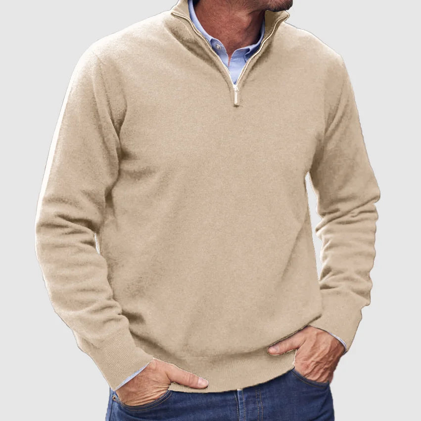 Larry | Italian Men’s Sweater with Zipper