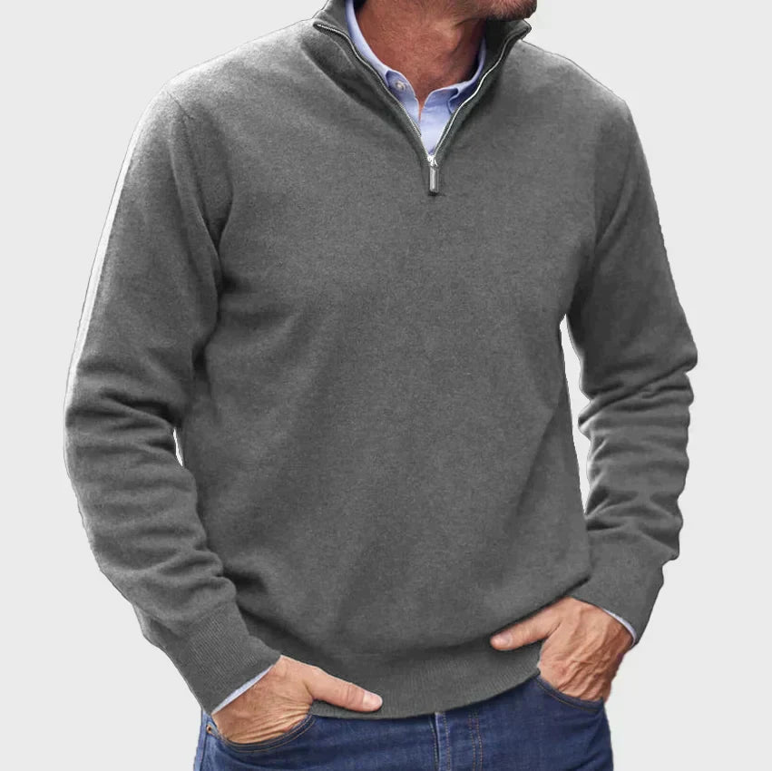 Larry | Italian Men’s Sweater with Zipper
