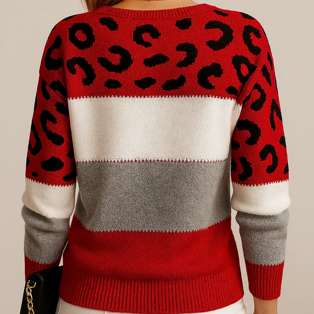 Megan | Casual Leopard Print Sweater