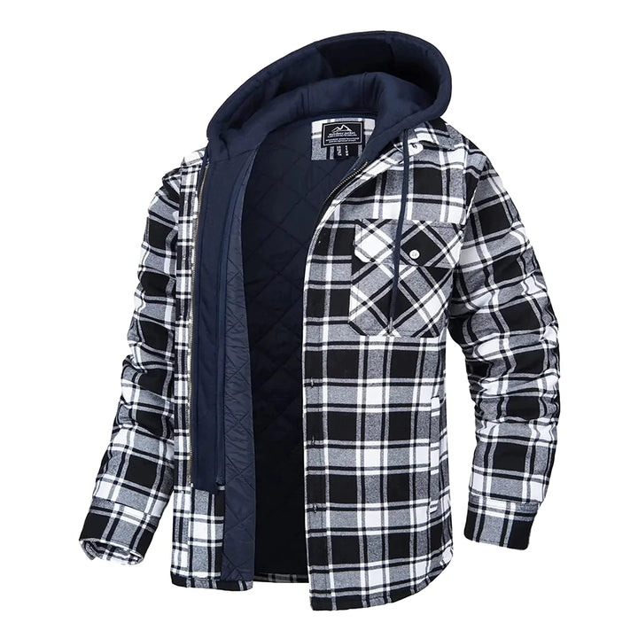Brandon | Checked Hooded Jacket