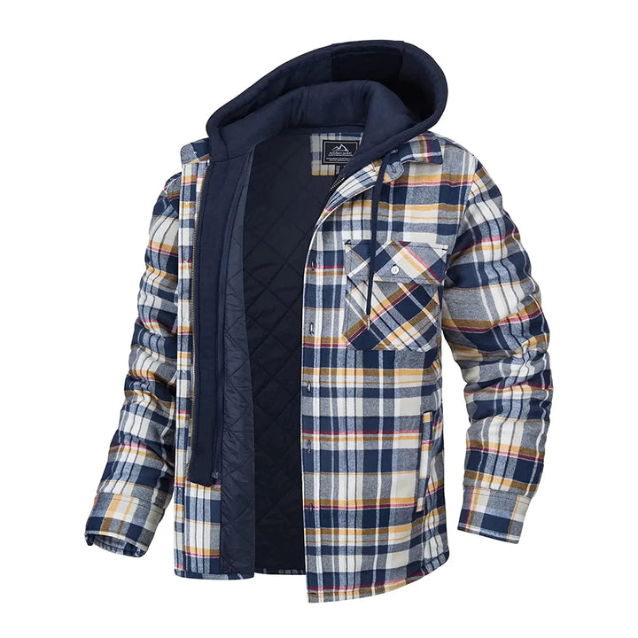 Brandon | Checked Hooded Jacket