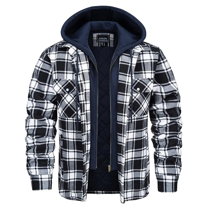 Brandon | Checked Hooded Jacket