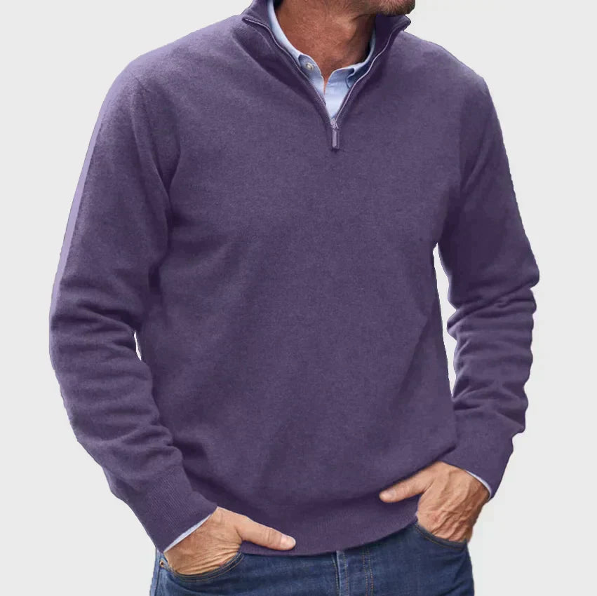 Larry | Italian Men’s Sweater with Zipper