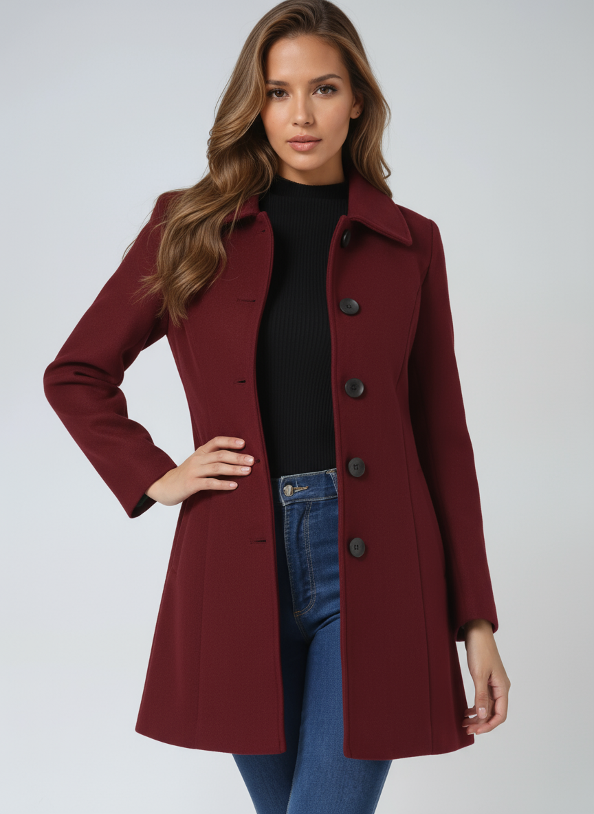 Julie | Single Breasted Winter Trench Coat