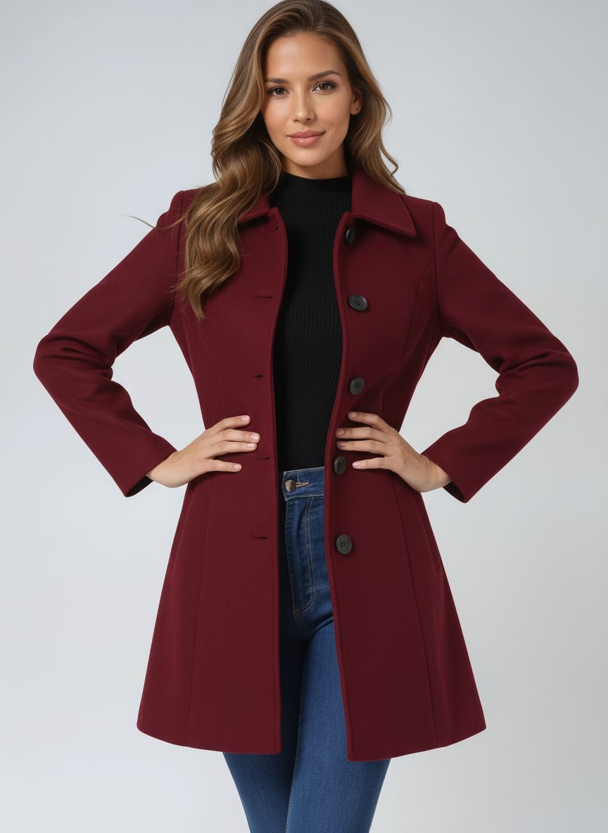 Julie | Single Breasted Winter Trench Coat