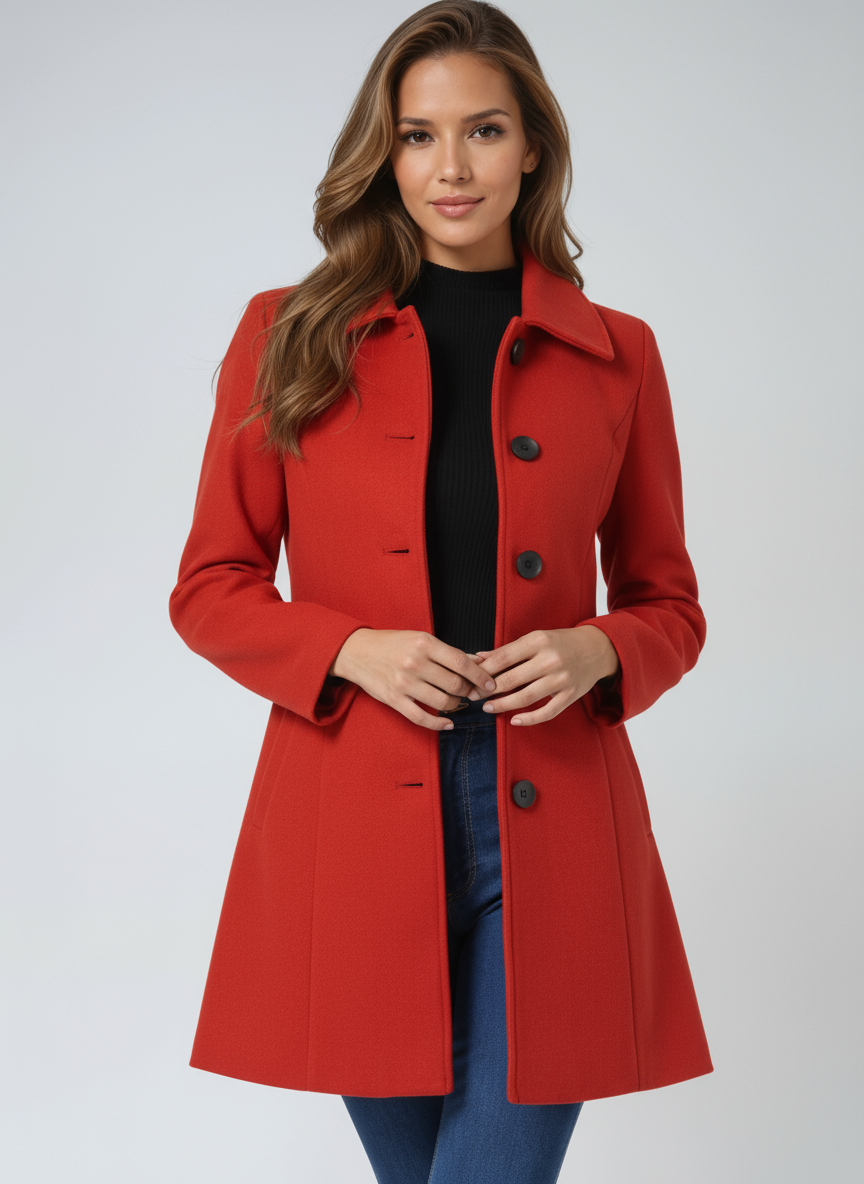 Julie | Single Breasted Winter Trench Coat