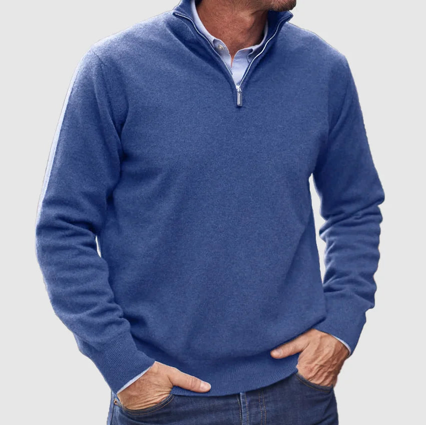 Larry | Italian Men’s Sweater with Zipper