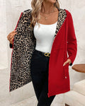 Joy | Reversible Hooded Coat with Leopard Print