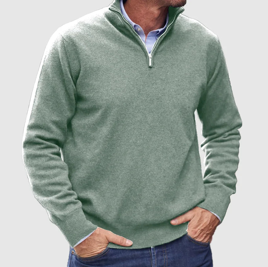 Larry | Italian Men’s Sweater with Zipper