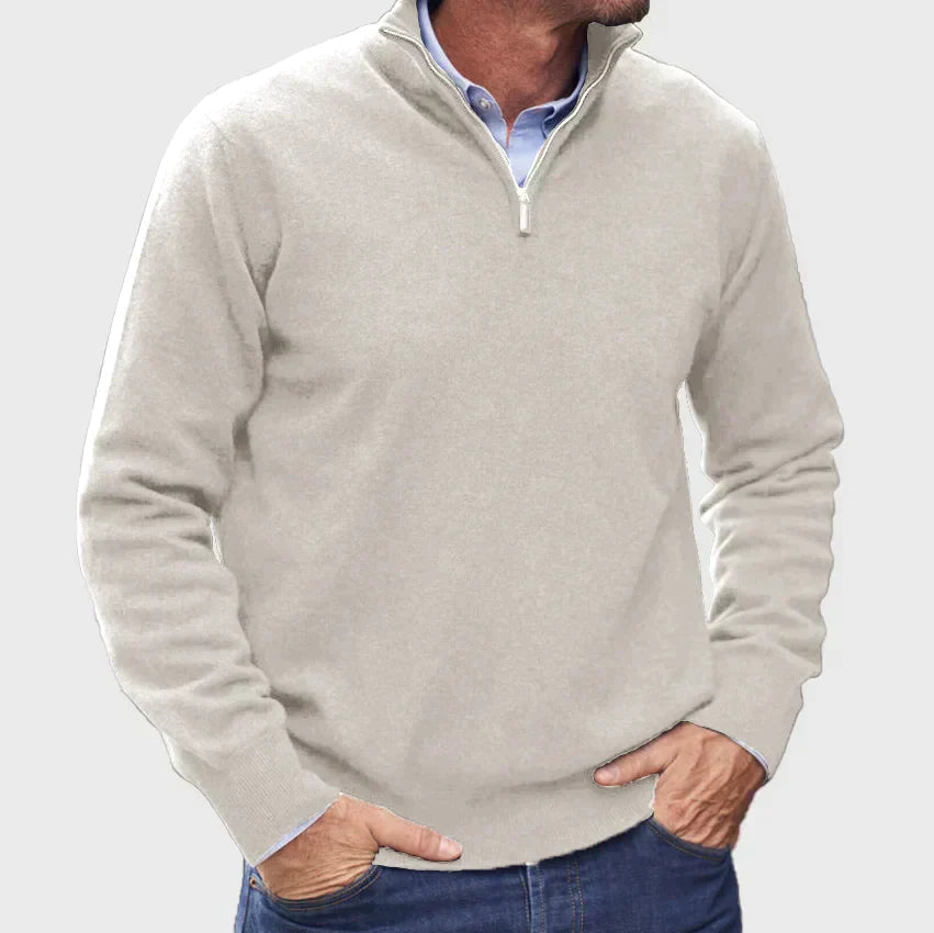 Larry | Italian Men’s Sweater with Zipper